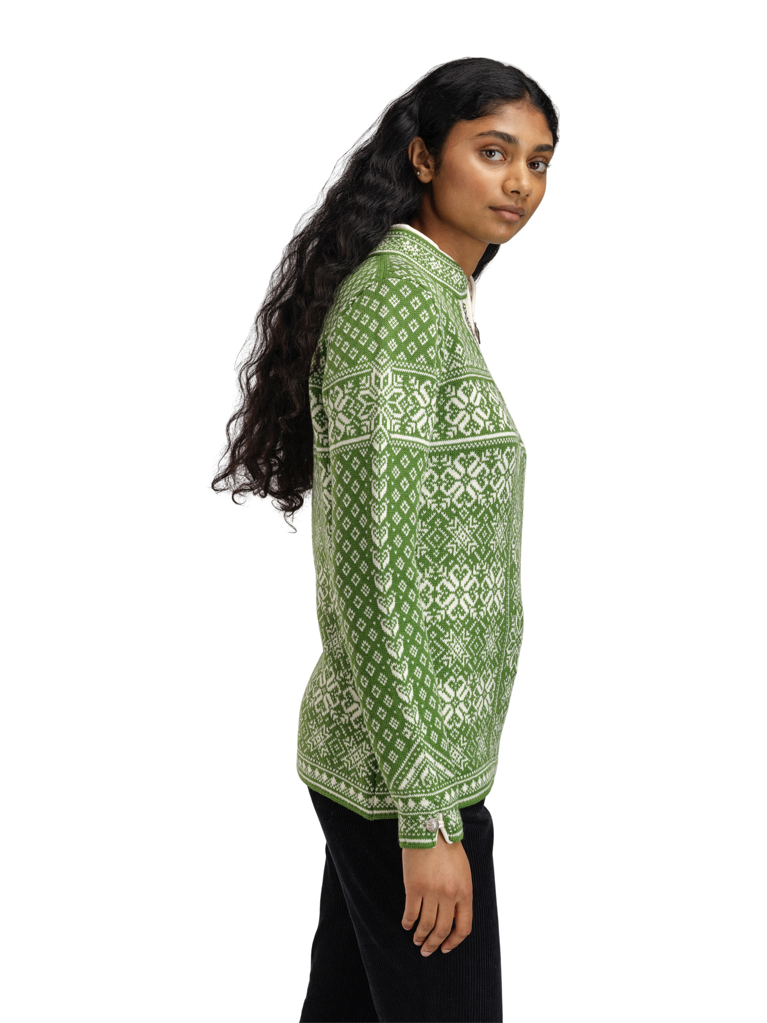 Peace Women’s Knit Sweater  Spring Green  Offwhite