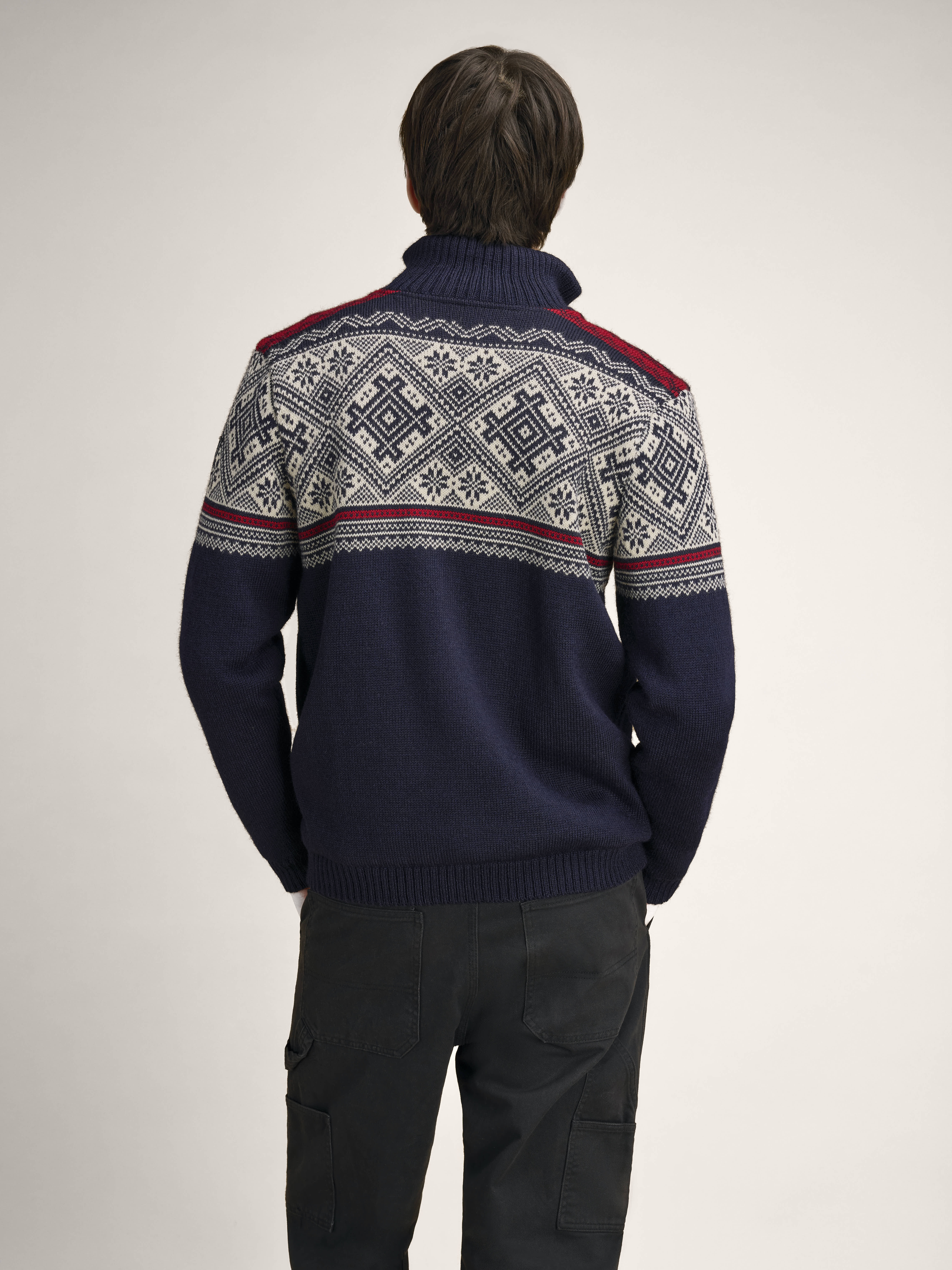 Hardanger Windproof Men's Jacket Navy Offwhite Redrose