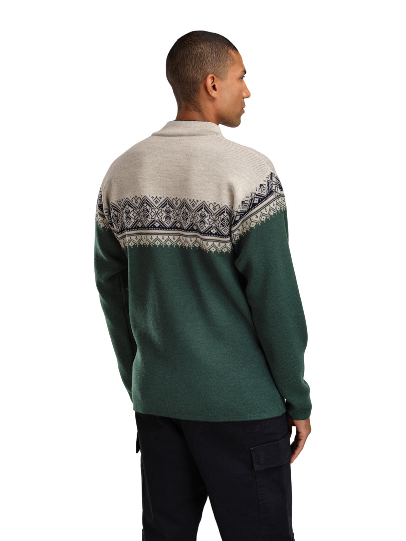 Moritz Men’s Sweater - Merino Wool Pinegreen Sand