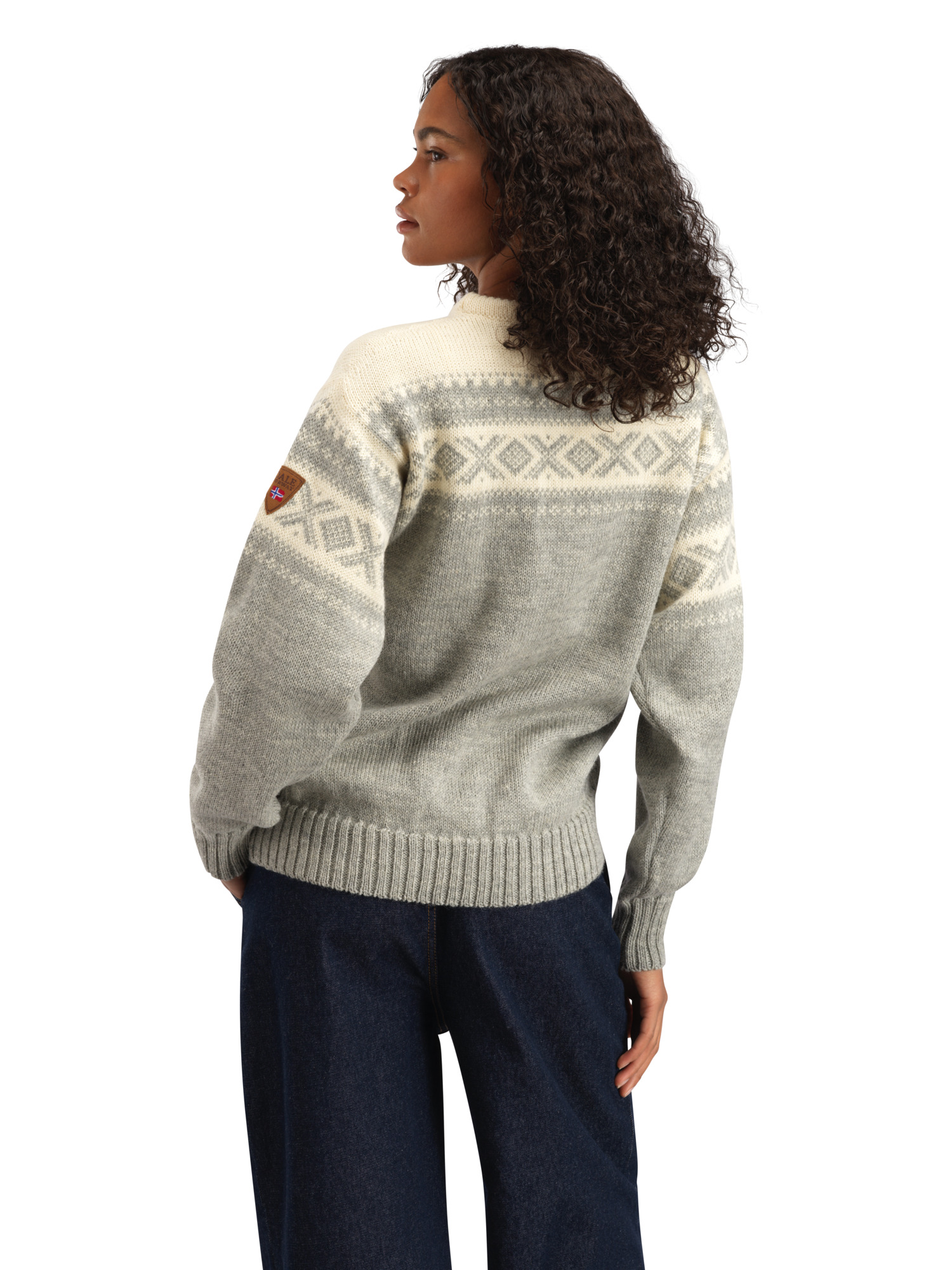 Cortina 1956 Sweater - Norwegian Wool Lightcharcoal Mel Offwhite