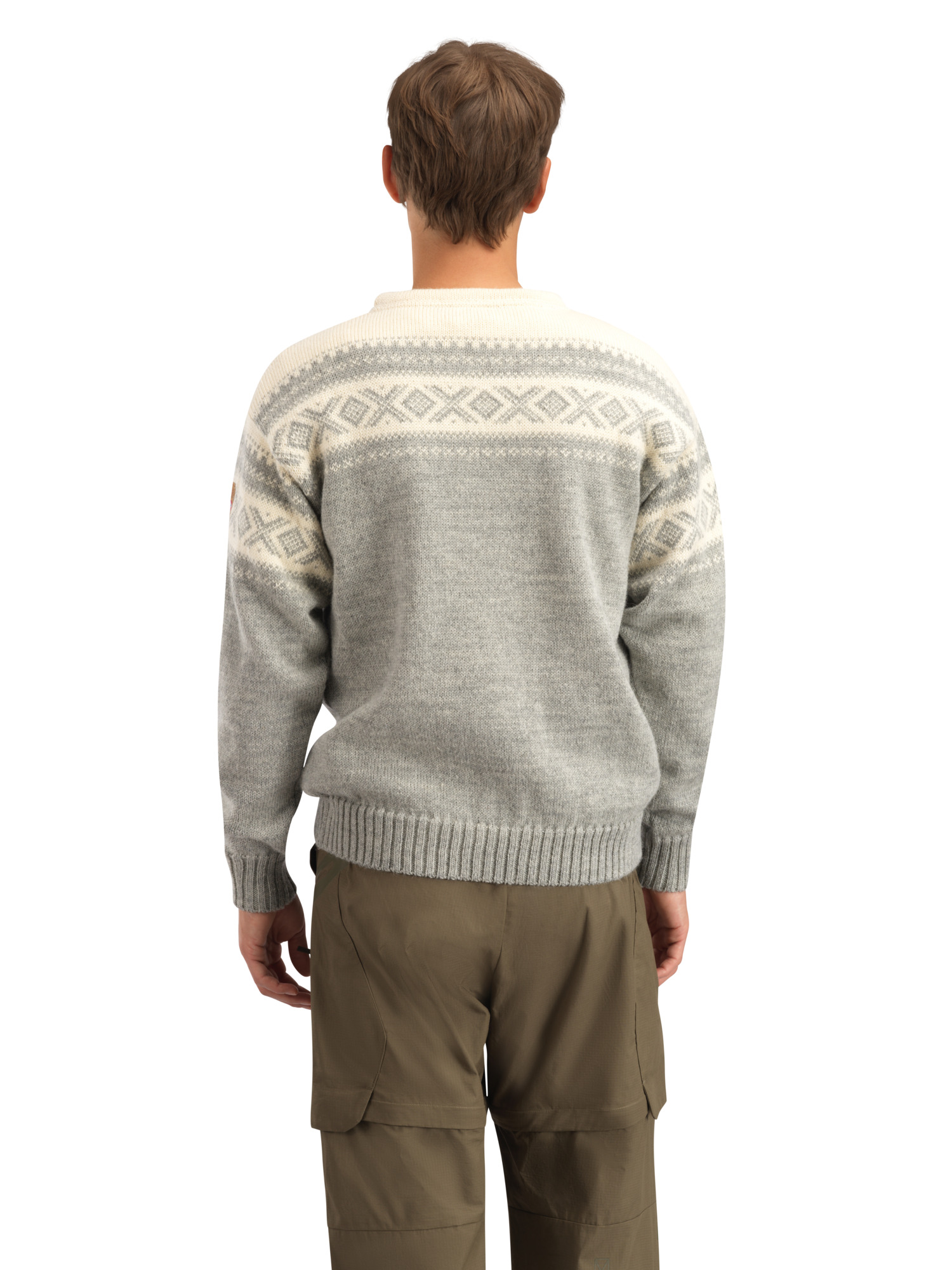 Cortina 1956 Sweater - Norwegian Wool Lightcharcoal Mel Offwhite