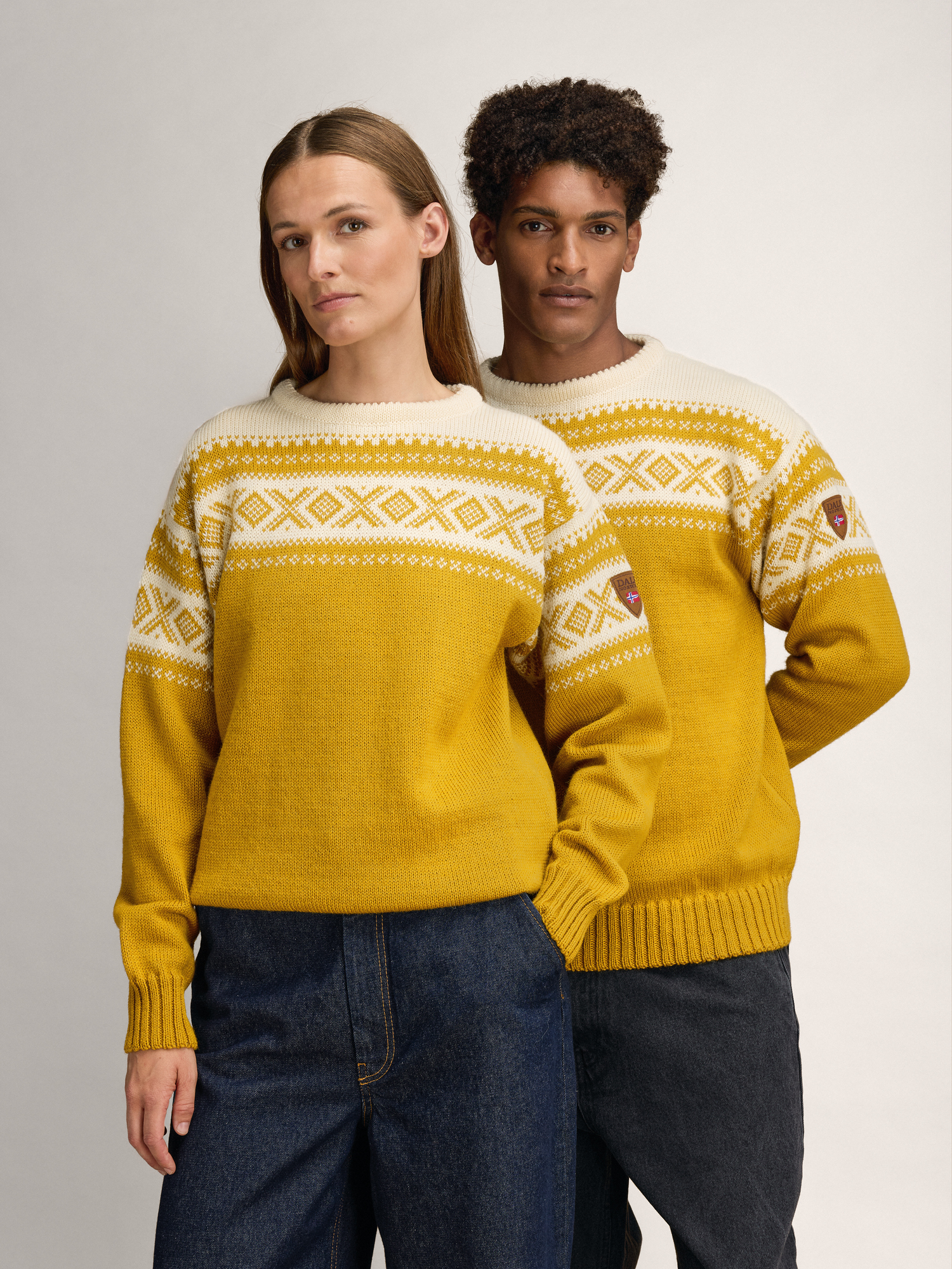 Cortina 1956 Sweater - Norwegian Wool Mustard Cream