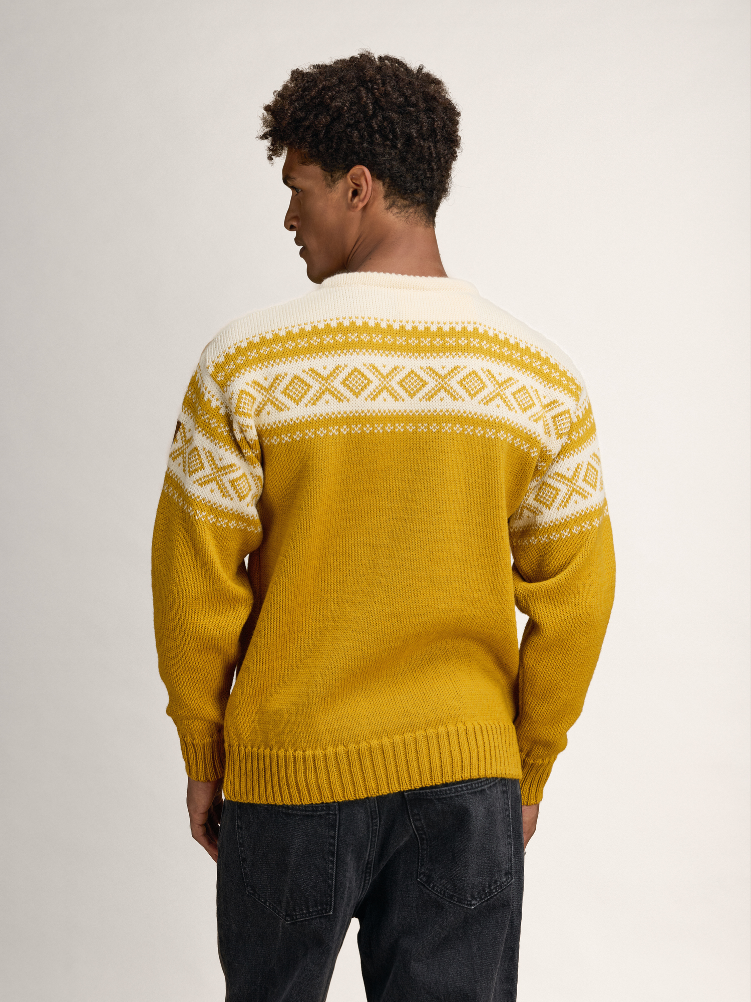 Cortina 1956 Sweater - Norwegian Wool Mustard Cream