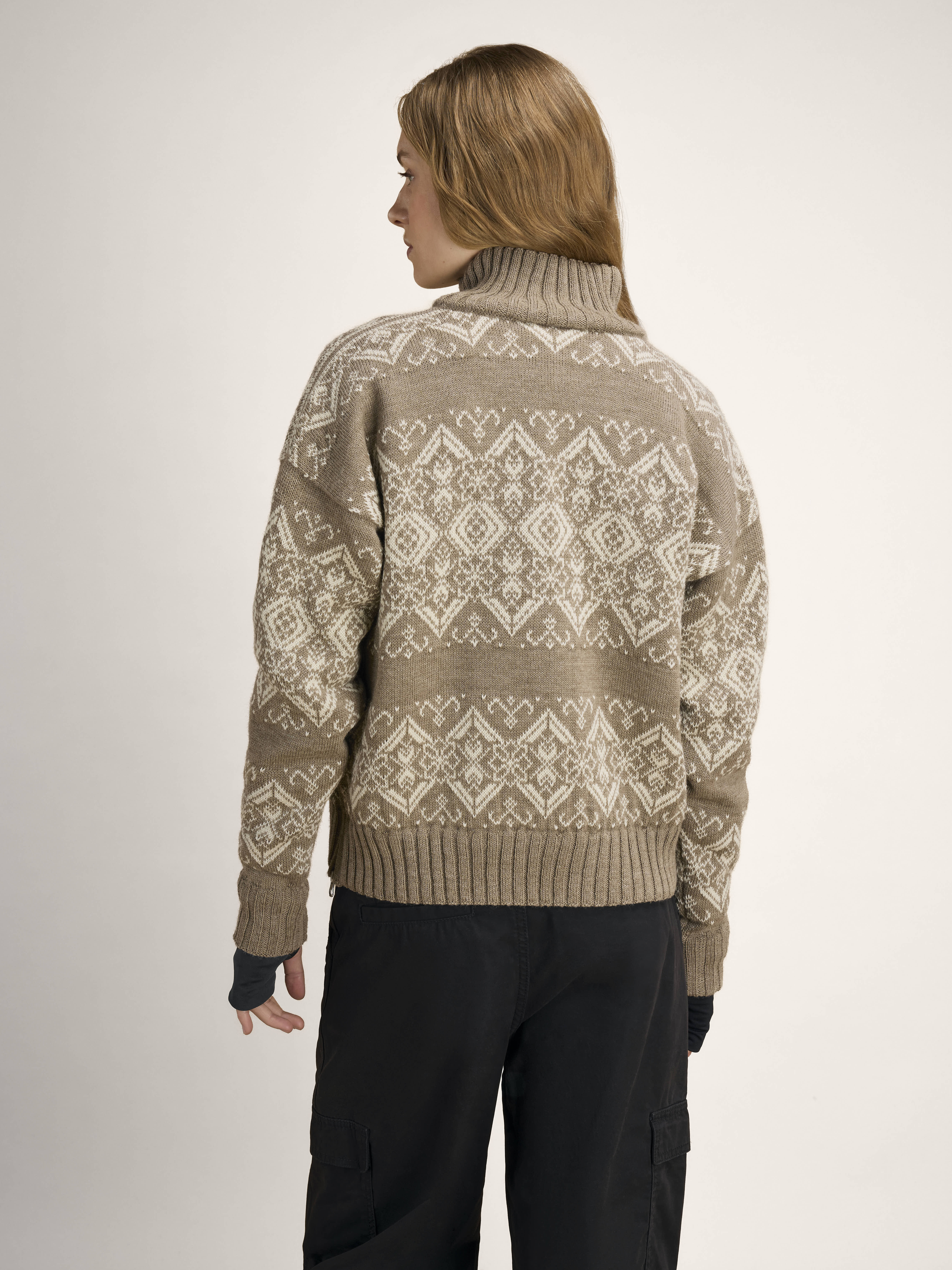 Roset Windproof Women’s Sweater - Norwegian Wool Mountainstone Offwhite