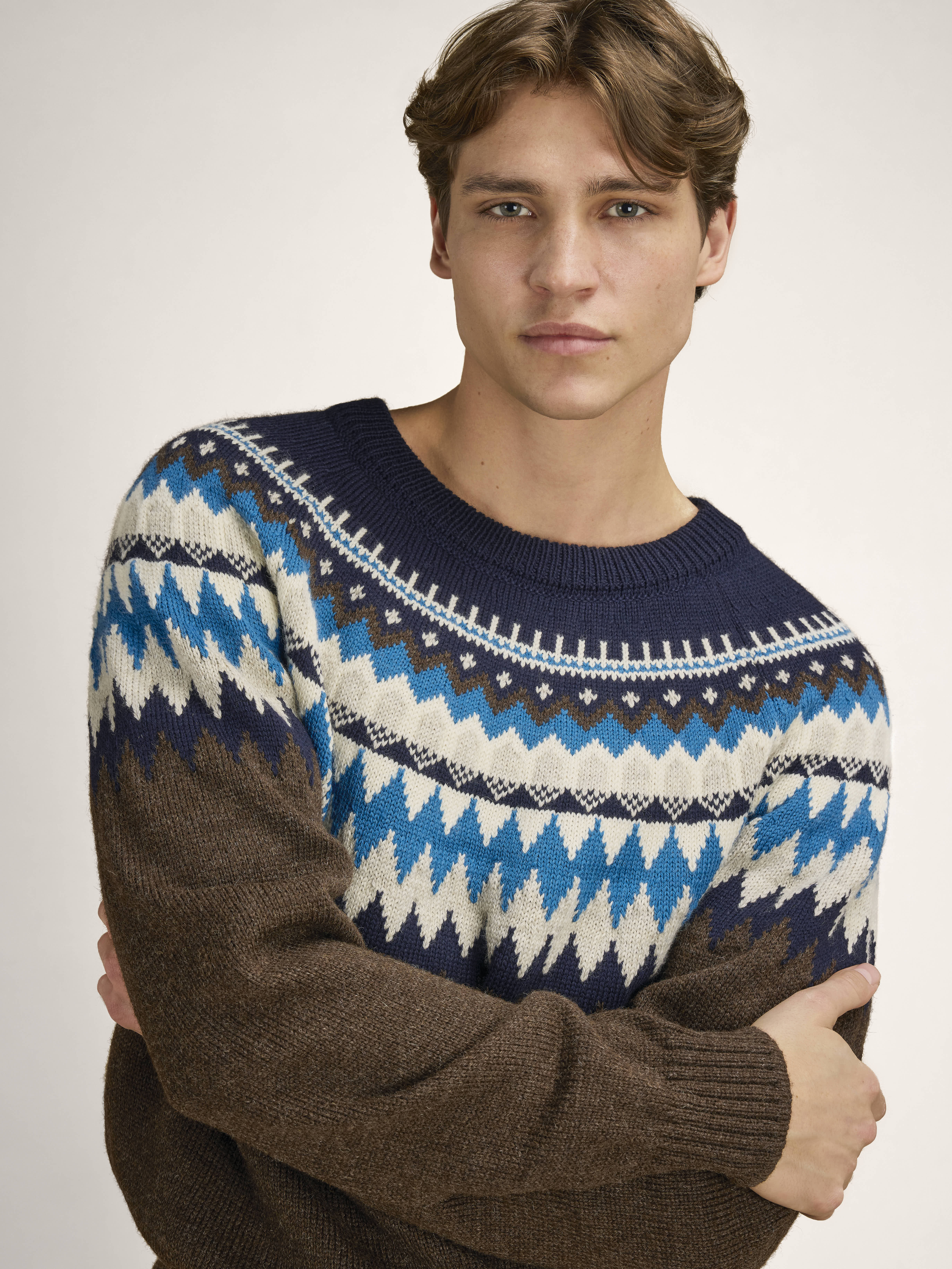 Losna Men's Sweater Coffee Navy