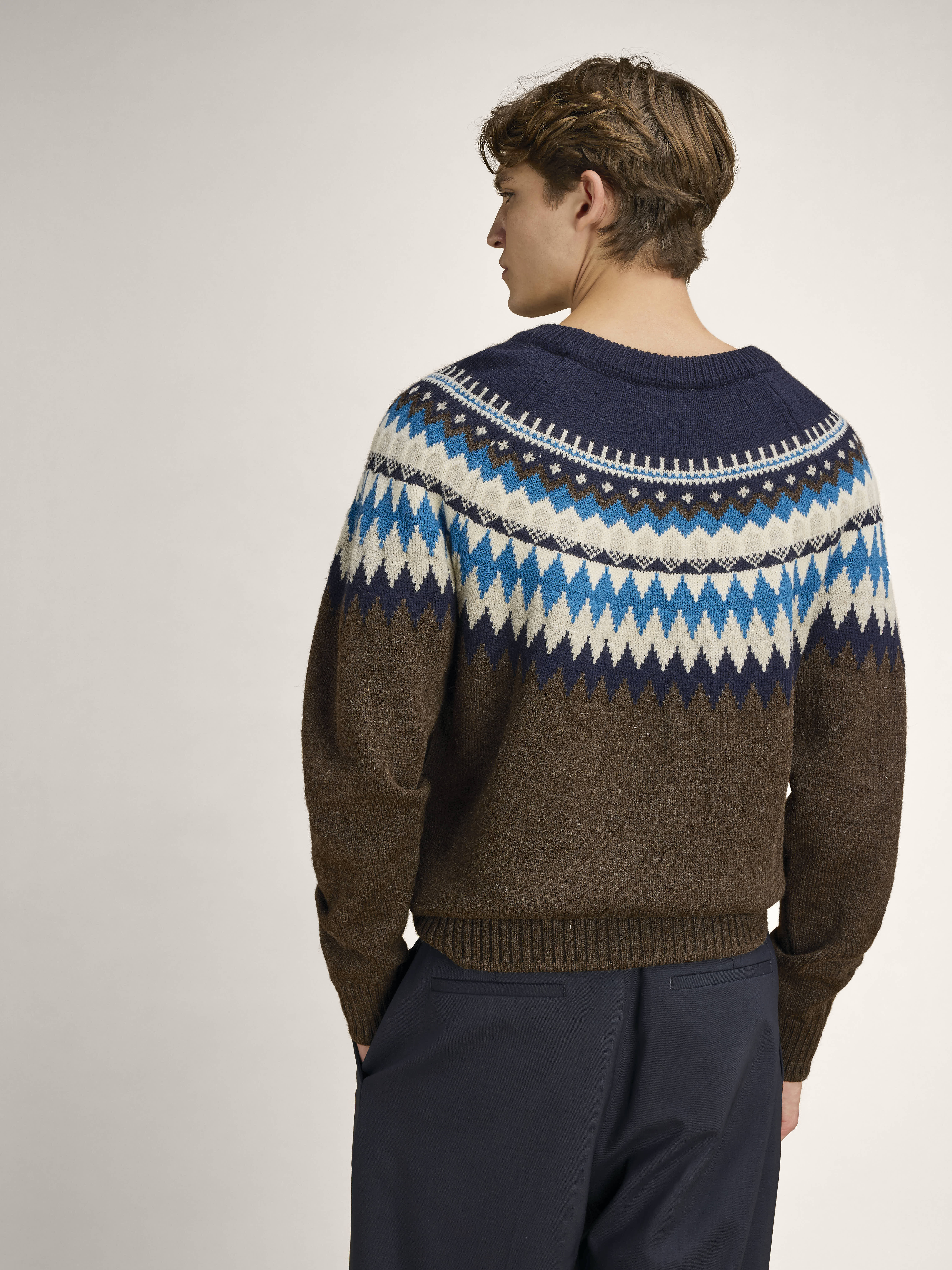 Losna Men's Sweater Coffee Navy