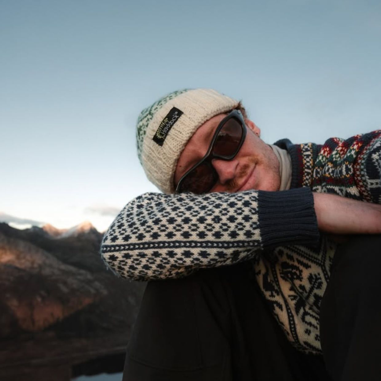 Ådne Birkeland wearing the 1994 Olympic sweater from Dale of Norway